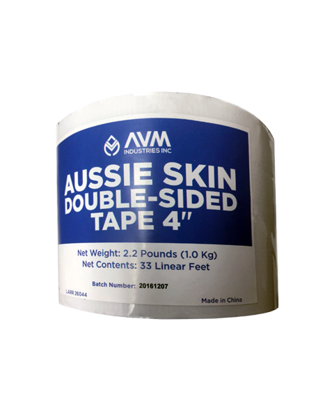 Aussie Skin Double Sided Tape 4”x 33’ Roll (32/box) Double sided tape